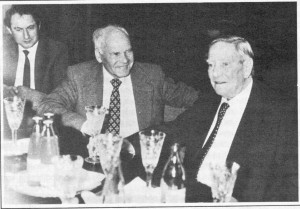 Mastermind of the KGB counter intelligence operation Jānis Lukašēvičs (in the middle) and SIS double agent Kim Philby (right) . Riga November 1987