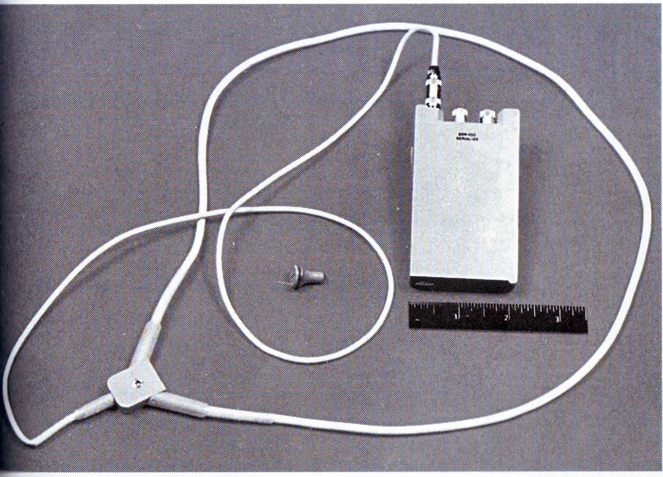 Radio receiver for scanning KGB communications that Martha Peterson wore on her belt when was arrested