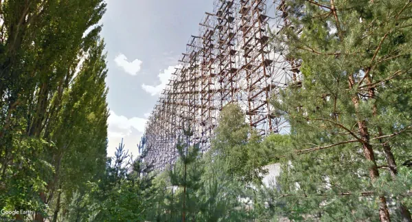 Duga-1 Radar View from Dirt Paths