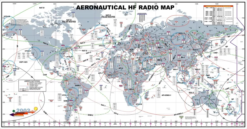 PBS Aeronautical HF Radio Map Mini Version Featured